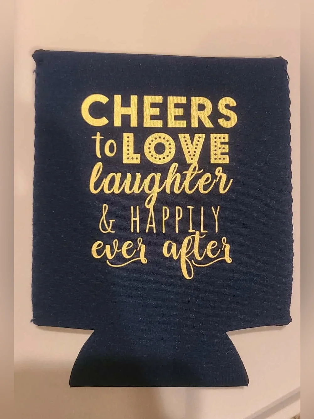 12 Navy 12 Oz Can Coolers with Gold 